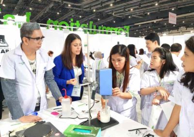 Visitors enjoying formulation lab